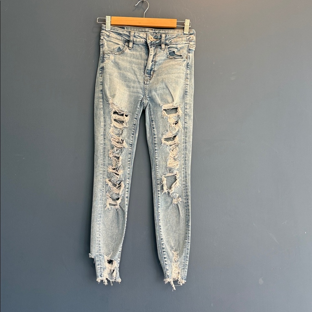 Distressed Light Blue Women's Jeans